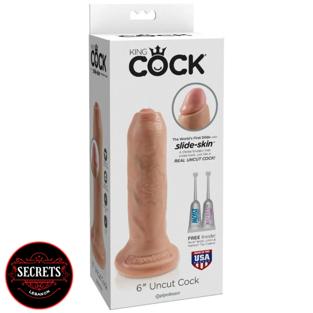 KING COCK Uncut SlideSkin Dildo