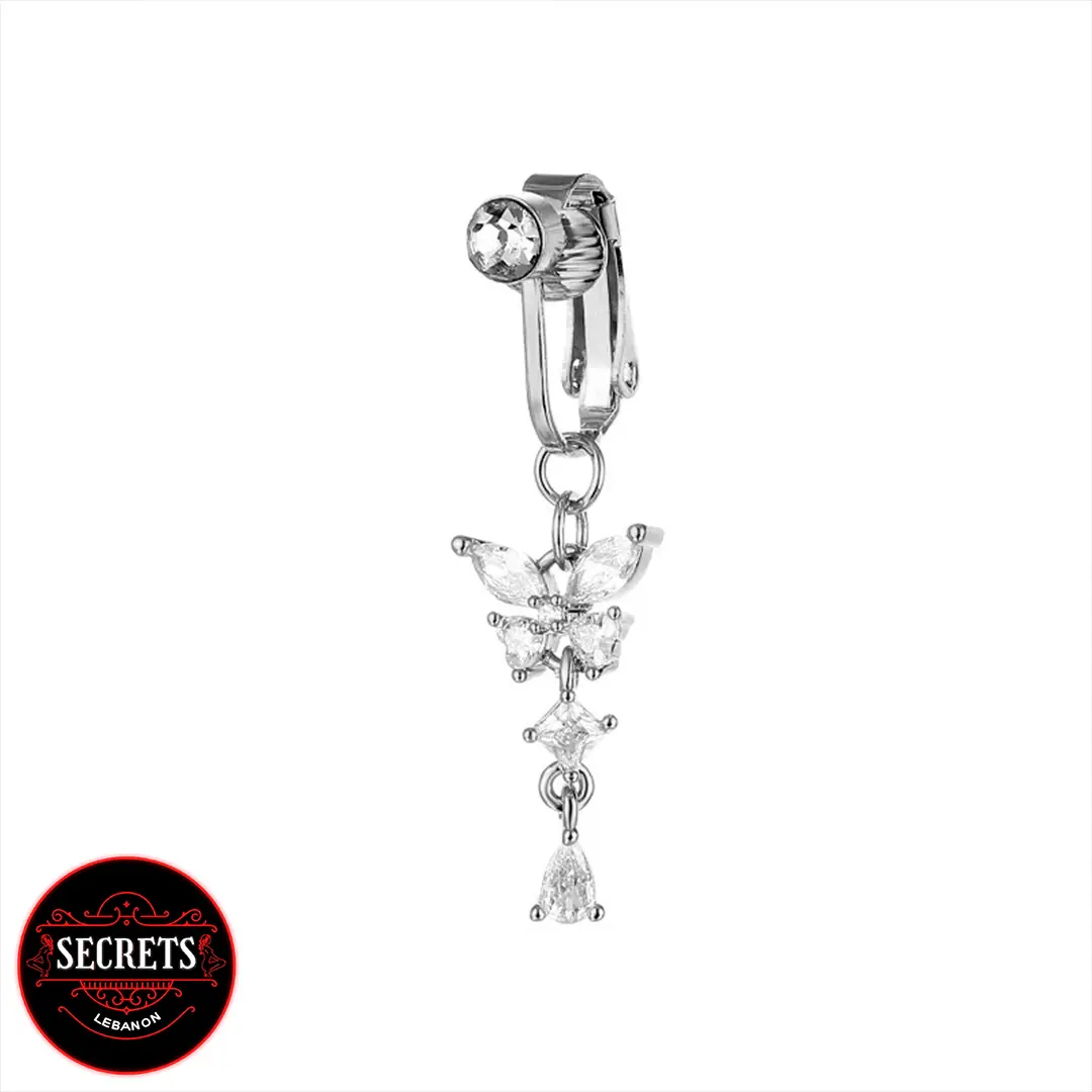 Silver Butterfly Belly Piercing Lebanon