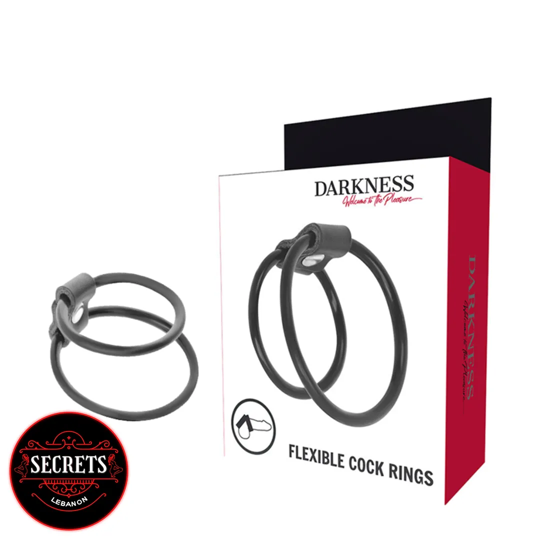 Darkness Flexible Double Cock Rings Lebanon