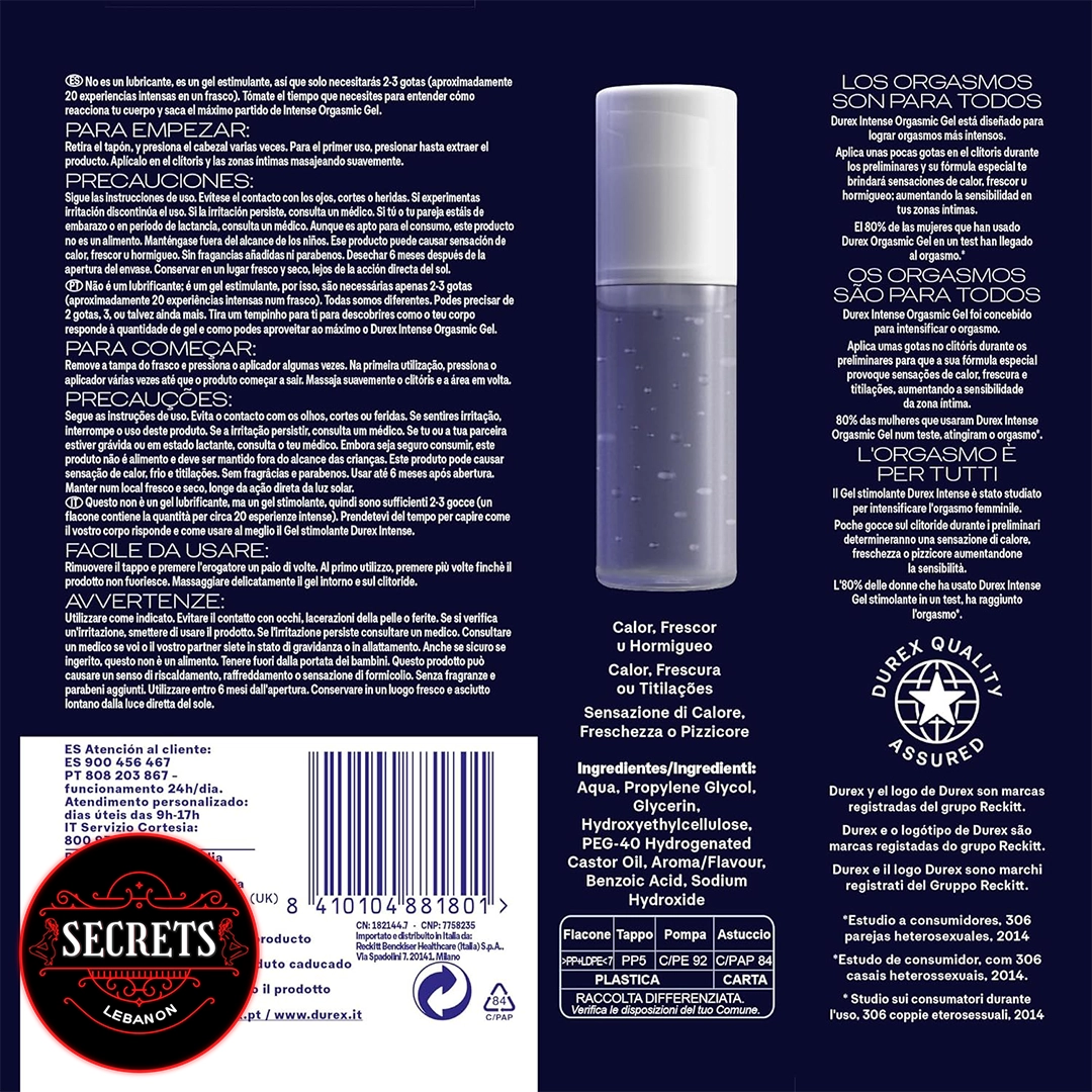 Durex Intense Orgasmic Gel Beirut