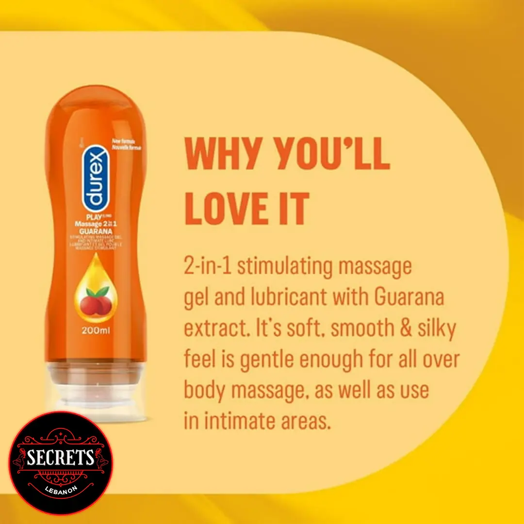 Durex Guarana Massage Oil And Lubricant