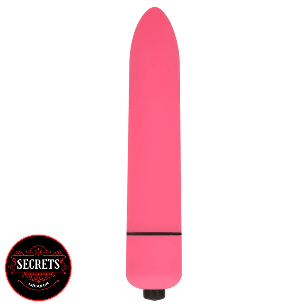 10 Mode Mini Bullet Vibrator in pink matte finish on white background