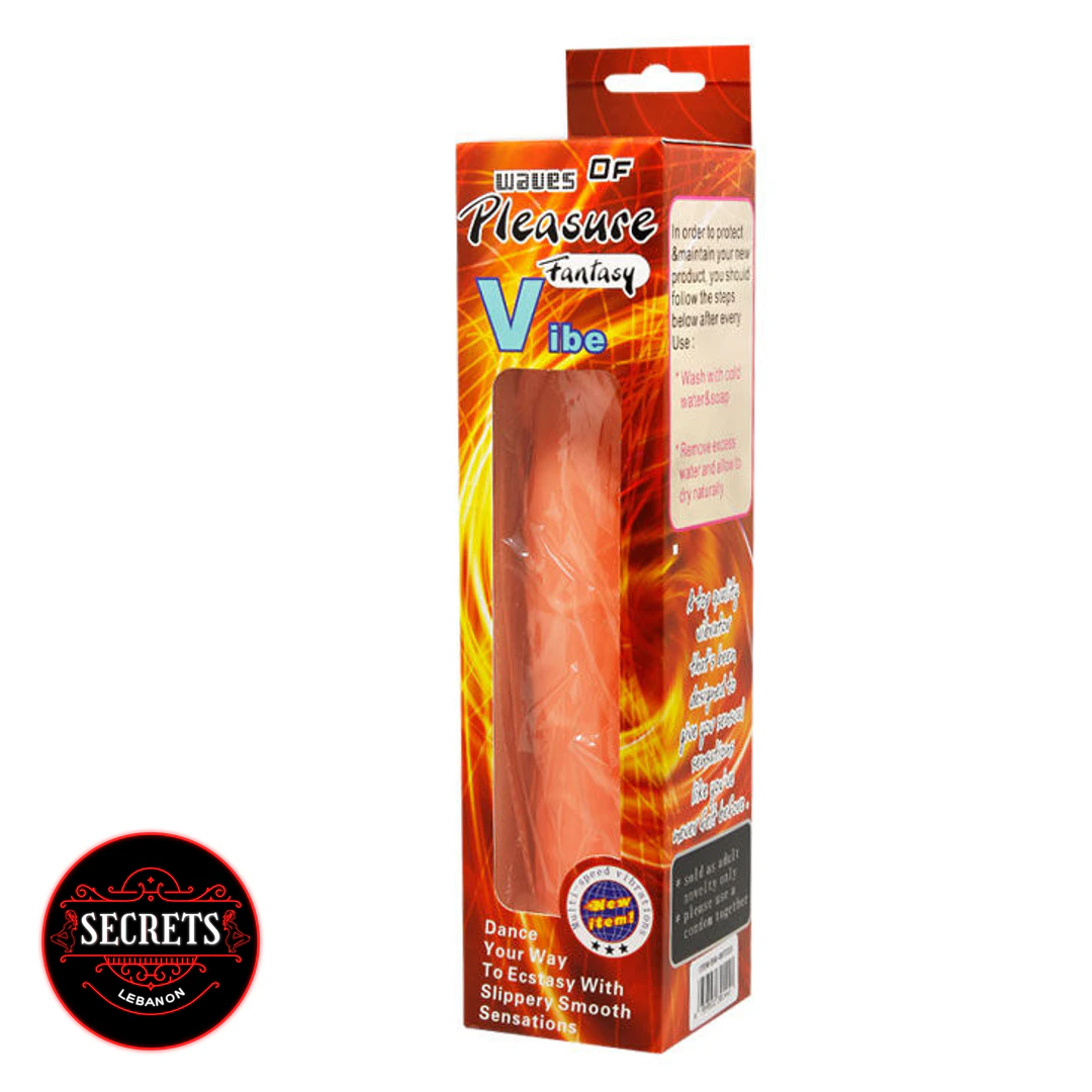 20cm Veiny Dildo in red Waves of Pleasure Fantasy Vibe retail box