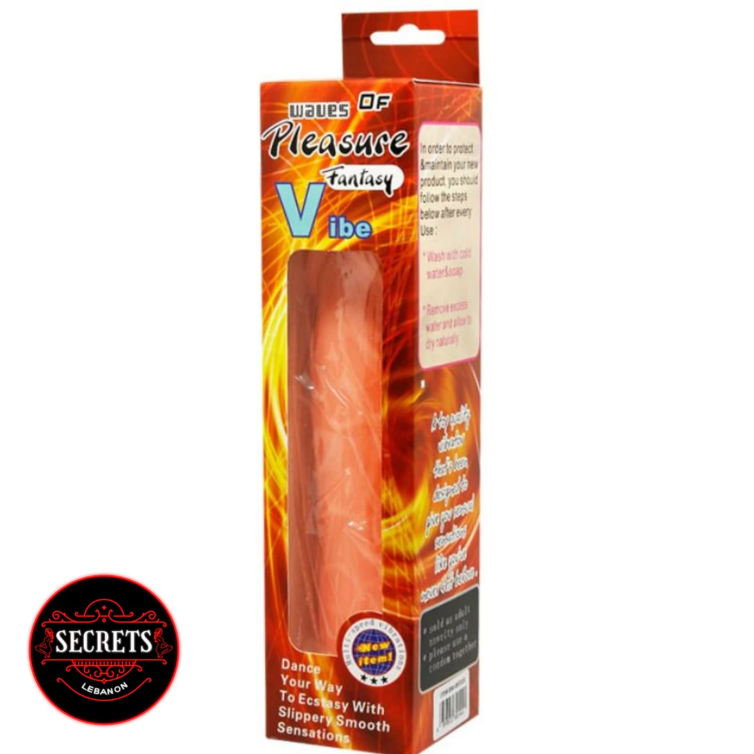 20cm Veiny Dildo in red Waves of Pleasure Fantasy Vibe box