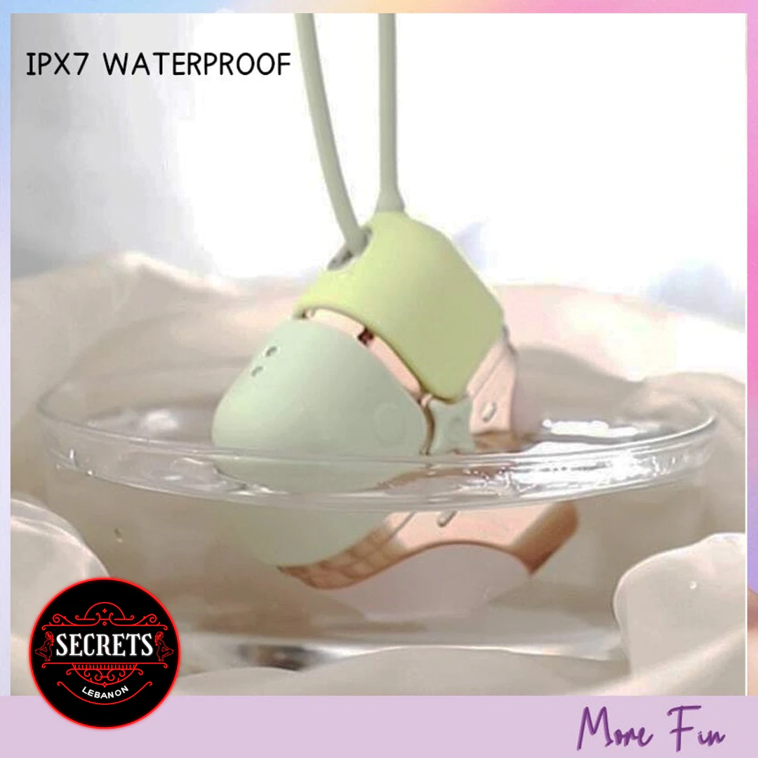 2 In 1 Sucker Jumping Egg Vibrator submerged in water IPX7 waterproof