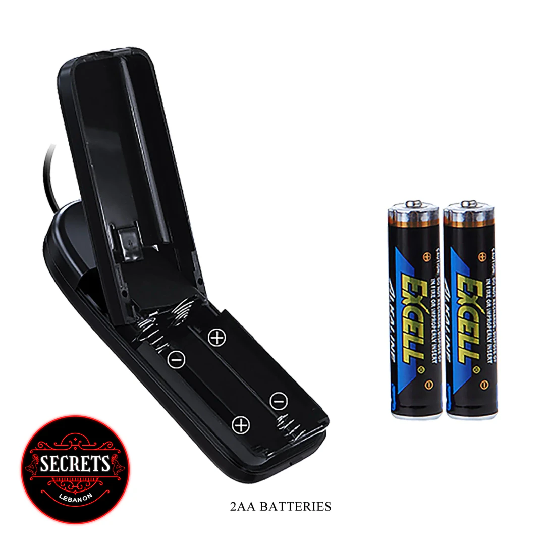 8 Inch Slide Skin Vibrating Dildo open battery compartment with two AA batteries