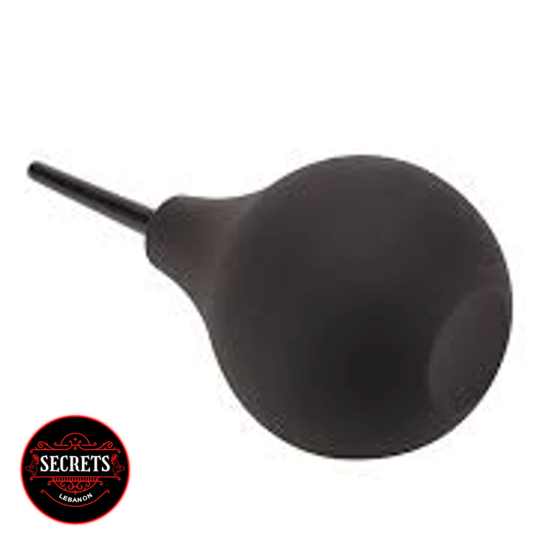 Beginners Classic Silicone Enema with slim nozzle in matte black finish