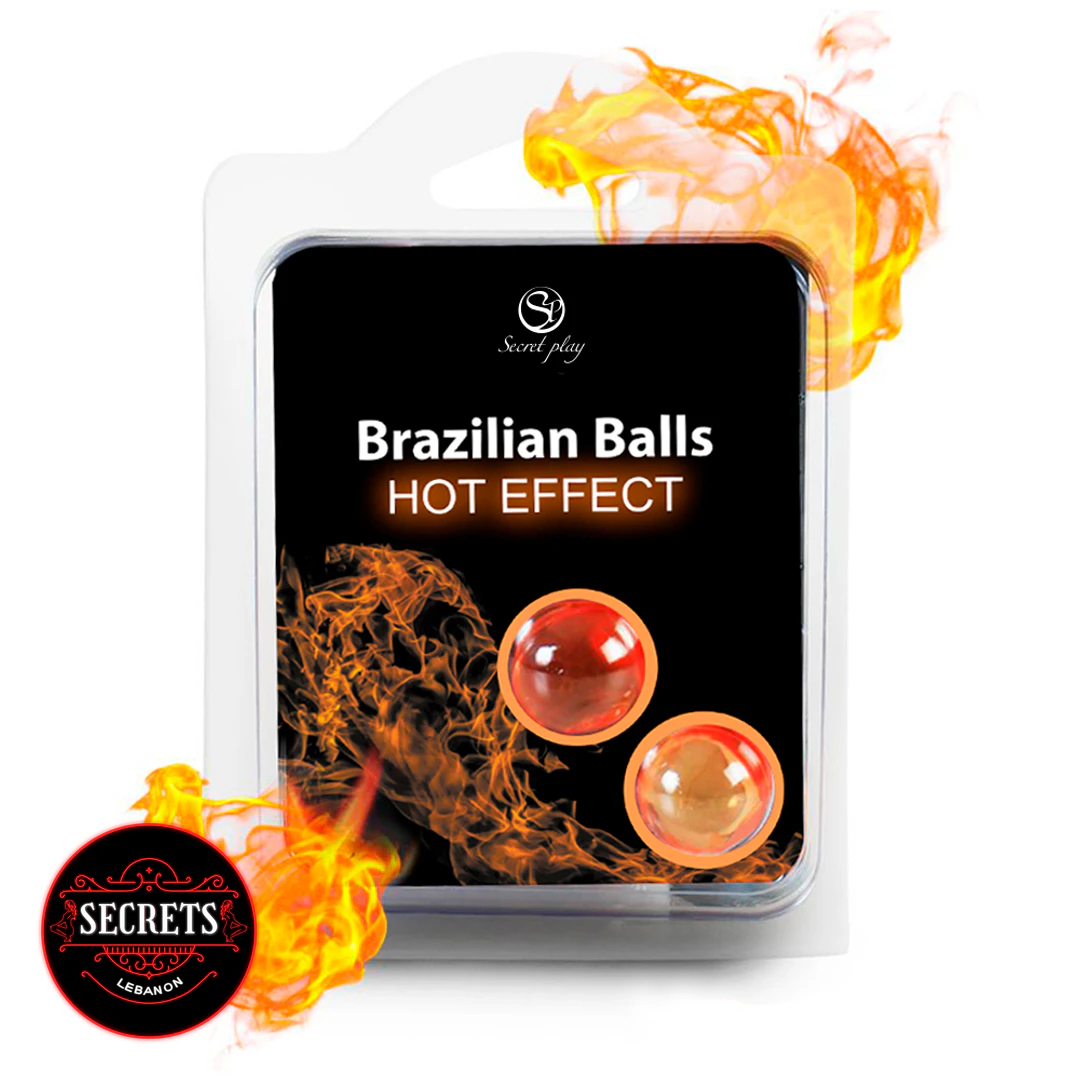 Brazilian Balls Hot Effect Lubricant blister pack with two amber gel balls