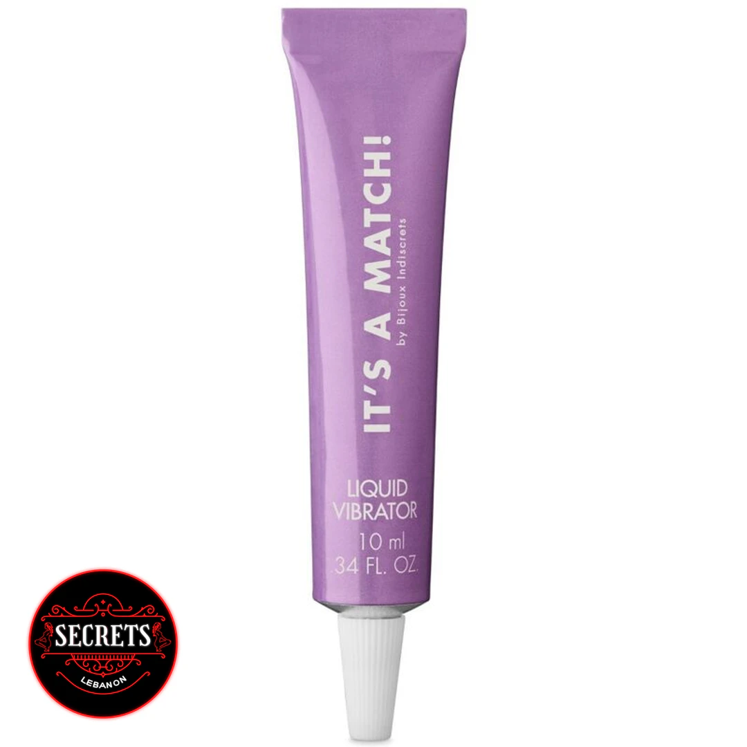 Clitoral Tingling Liquid Vibrator in purple tube with white nozzle, 10ml