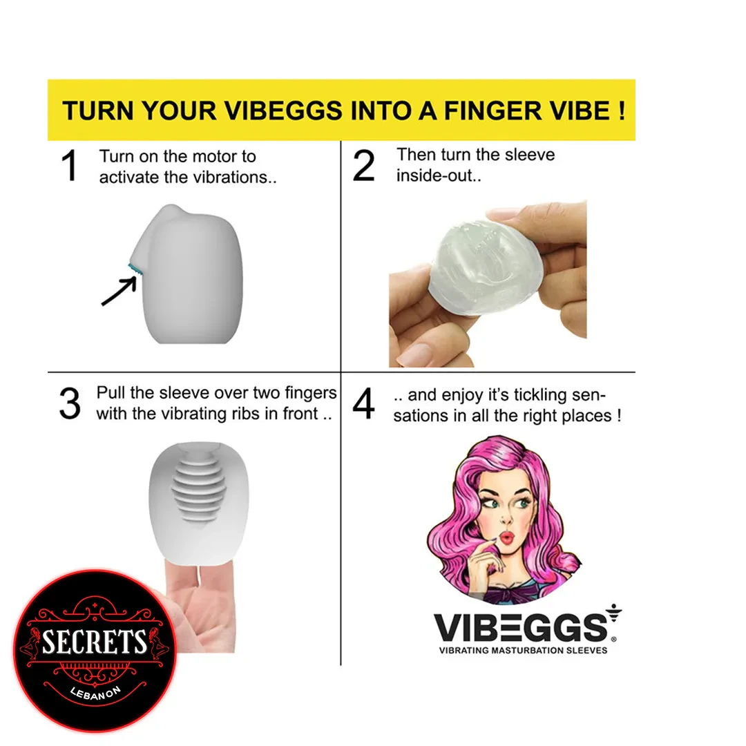 Couples Vibrating Masturbator four-step finger vibe conversion guide white silicone sleeve