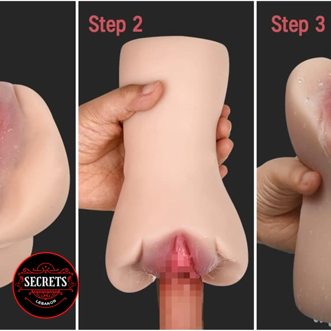 DeepGroove 3D Realistic Male Stroker held in hand showing realistic opening detail