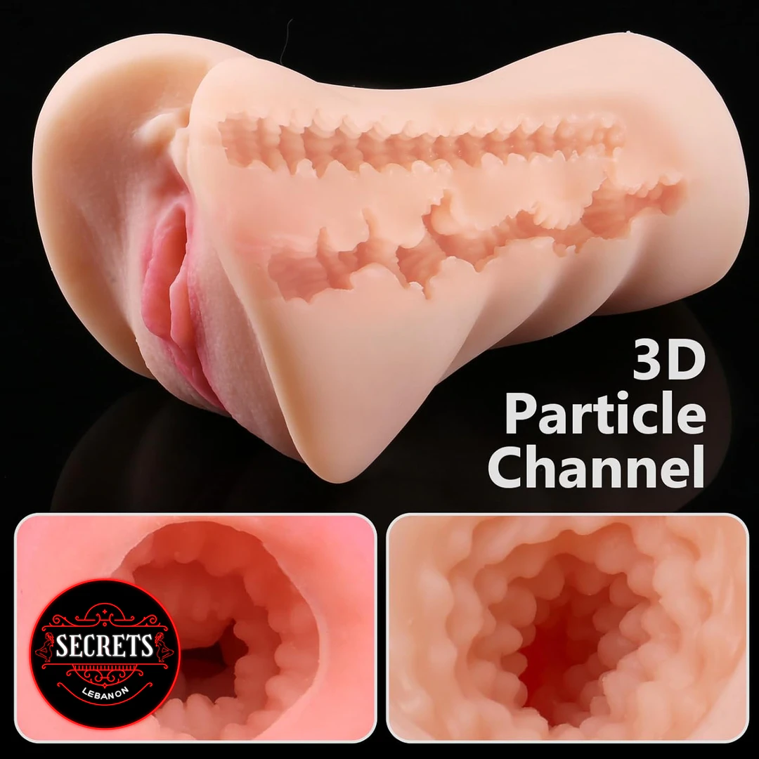 DeepGroove 3D Realistic Male Stroker with textured particle channel interior close-up
