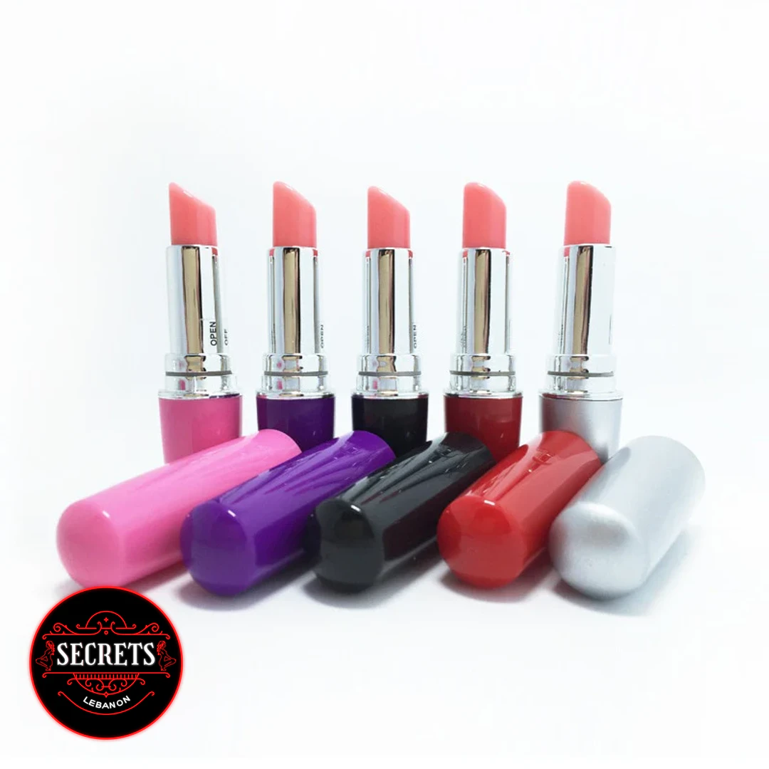 Discreet Lipstick Bullet Vibrator set in five colors pink purple black red silver