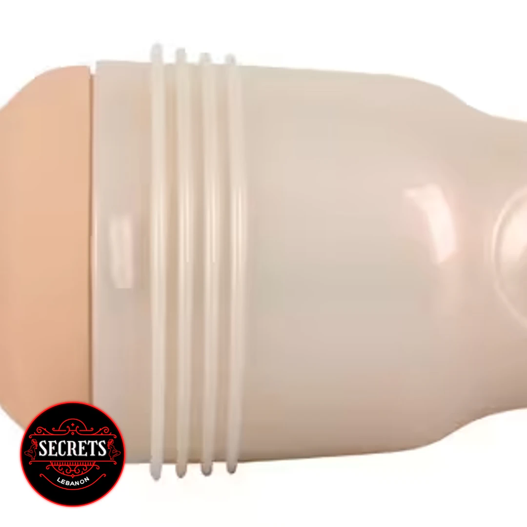 Fleshlight Girls Riley Reid Euphoria close-up showing cream-coloured ribbed sleeve detail