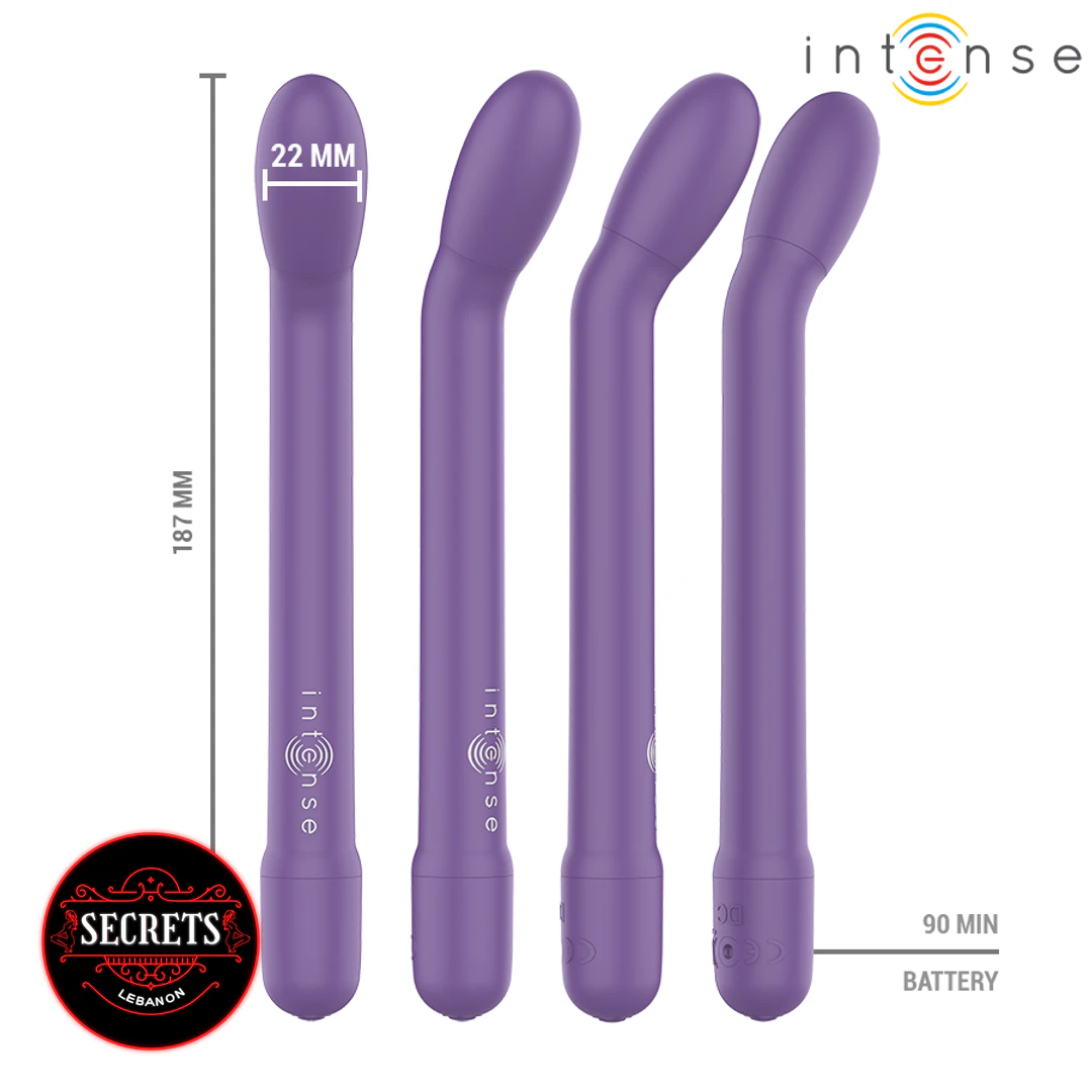 Close-up detail of Karlie Curved Silicone G Spot Vibrator smooth tip