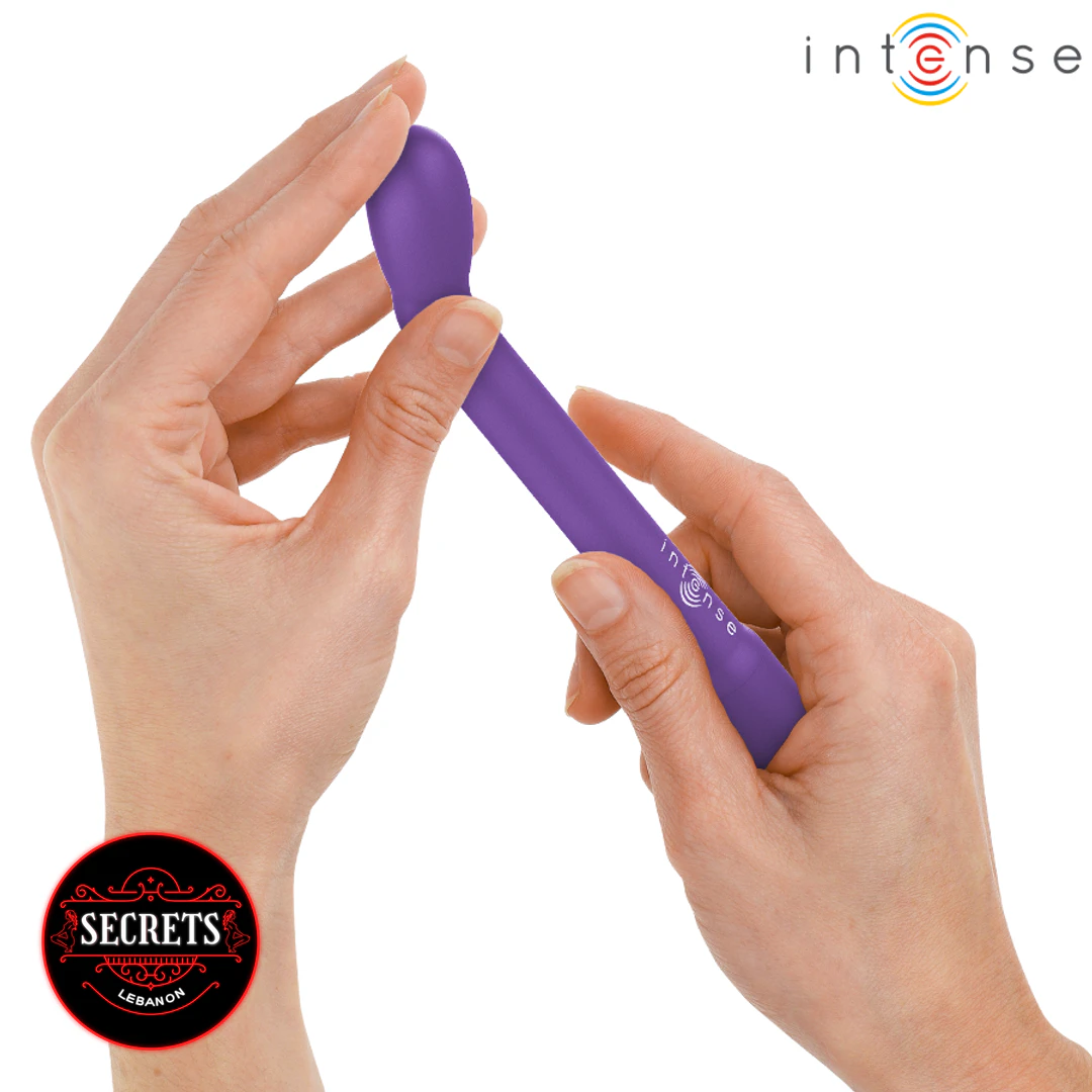 Karlie Curved Silicone G Spot Vibrator displayed beside discreet product packaging box