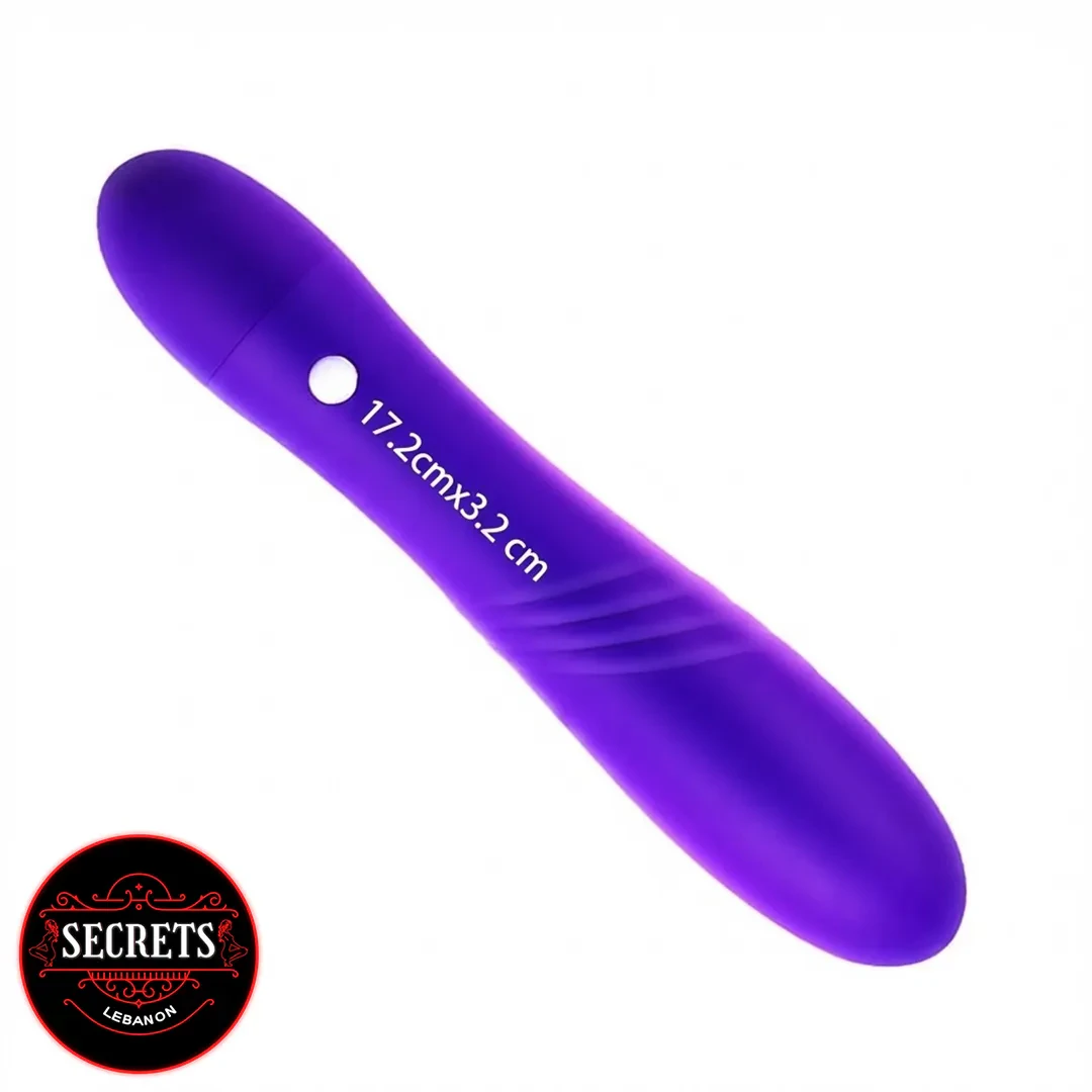 Kinu Touch Vibrator in purple silicone with ribbed base and single button
