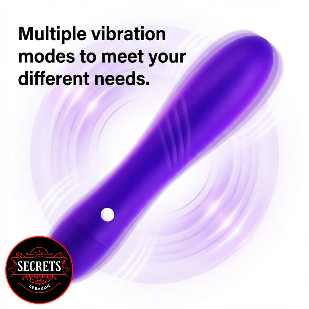 Kinu Touch Vibrator in purple with vibration motion effects on white background