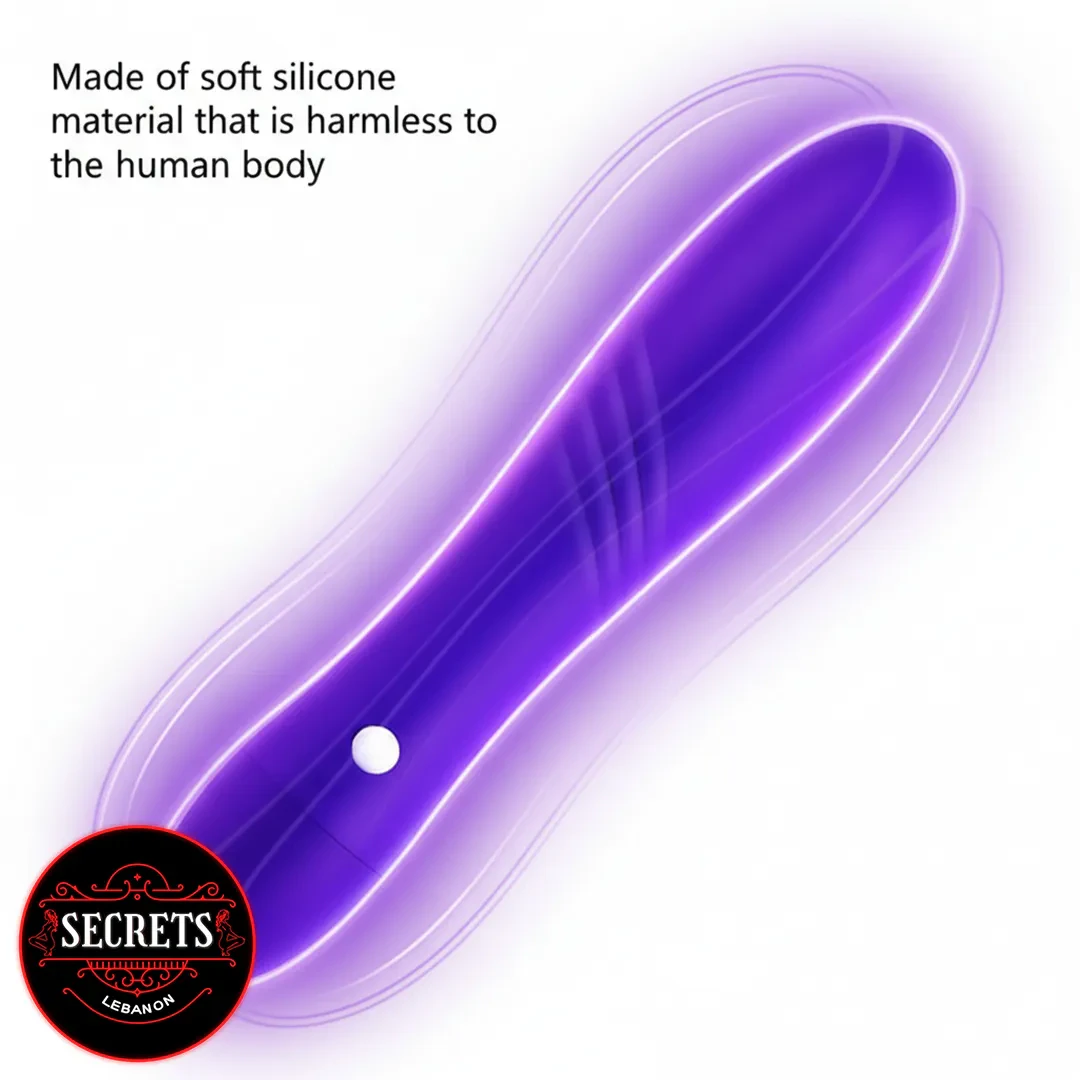 Kinu Touch Vibrator glowing purple silicone wand on white background
