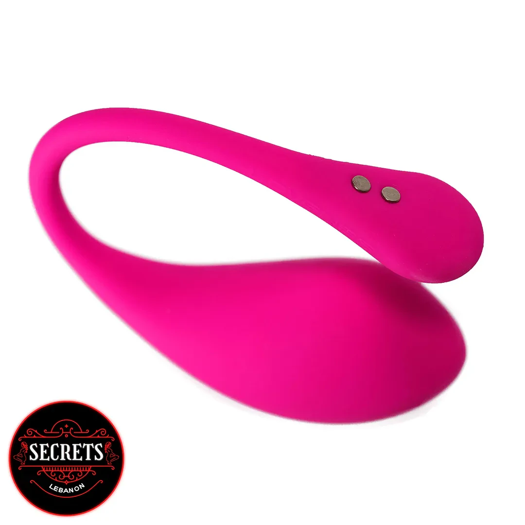 Lovense Lush 3 Vibrator in hot pink silicone with magnetic charging ports