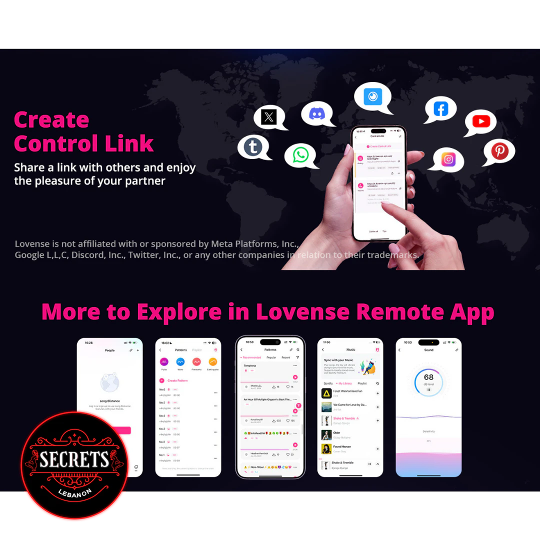 Lovense Lush 4 App Controlled Vibrator remote link sharing screen on smartphone