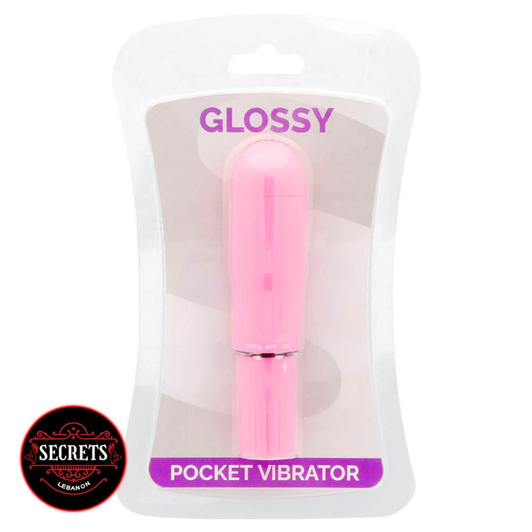 Mini Discreet Travel Vibrator in pink shown in clear retail blister packaging