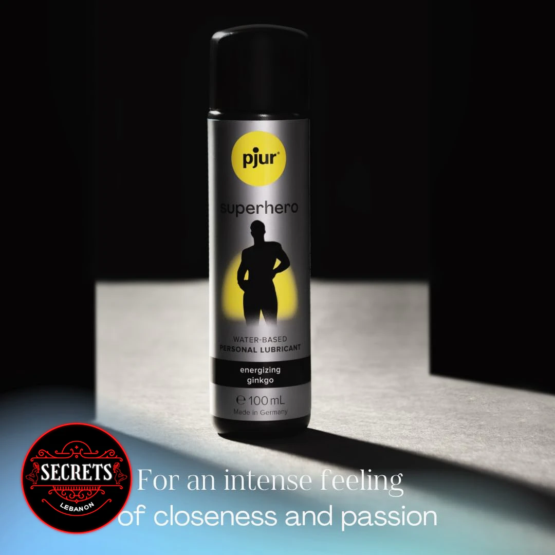 Pjur Ginkgo Energizing Lubricant 30ml silver bottle with black cap front view