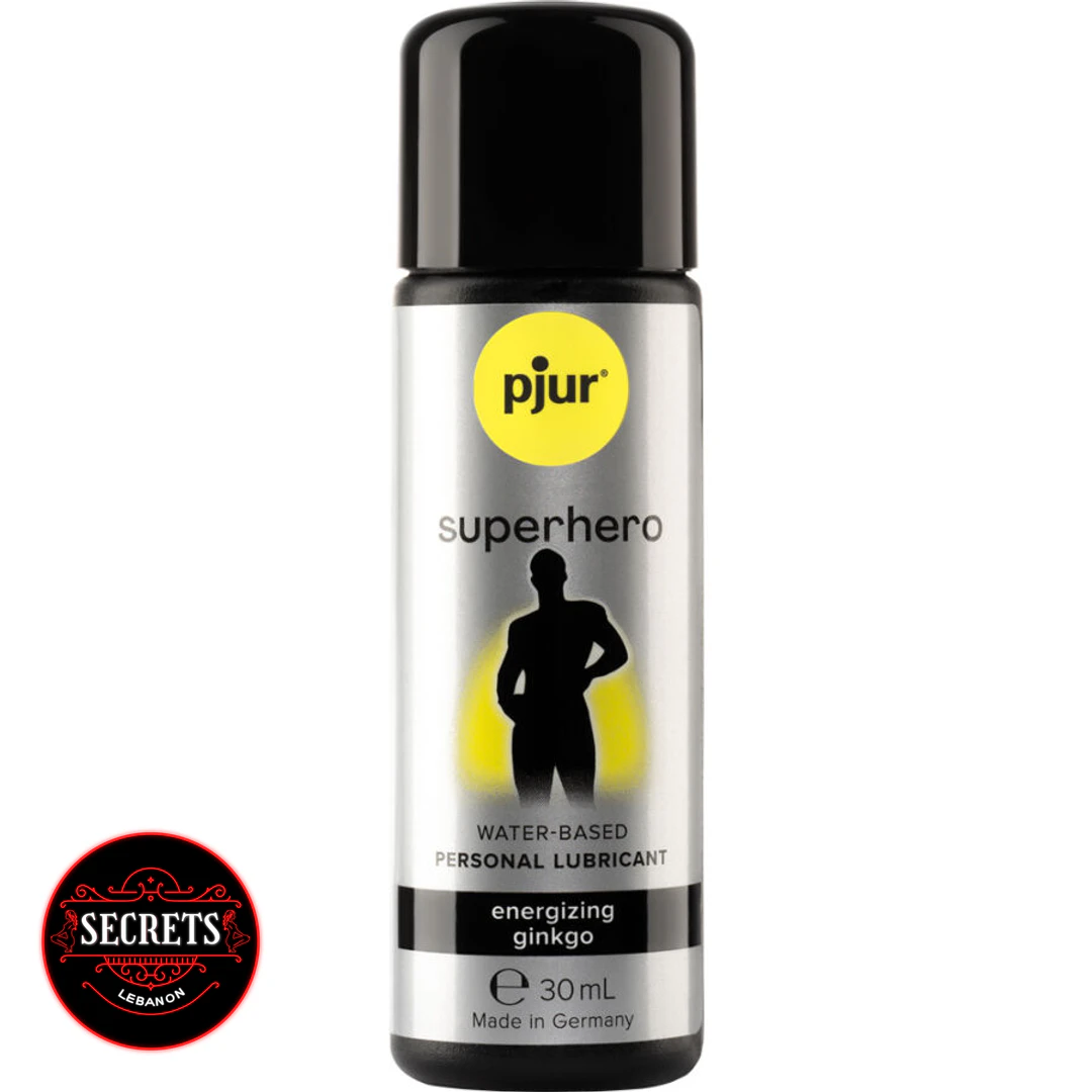 Pjur Ginkgo Energizing Lubricant 30ml silver bottle with black flip cap