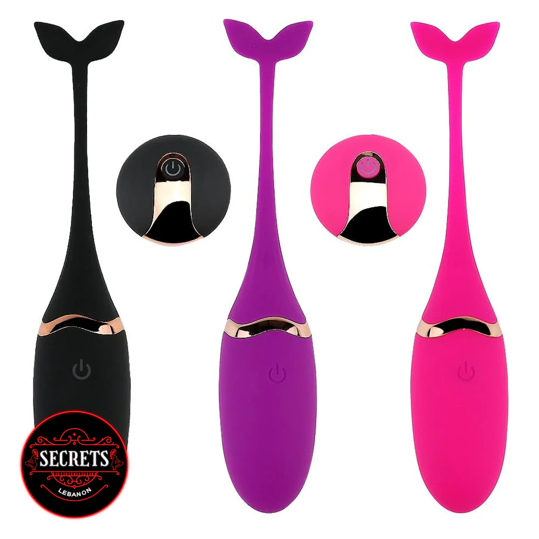 Remote Control Egg Vibrator in black, purple, and pink silicone