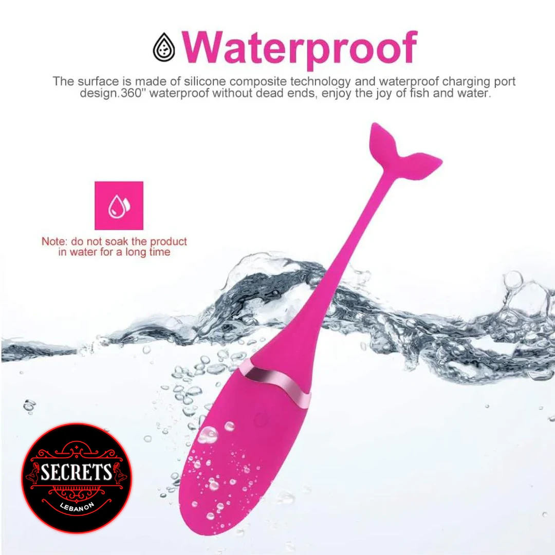Remote Control Egg Vibrator in pink silicone splashing through water