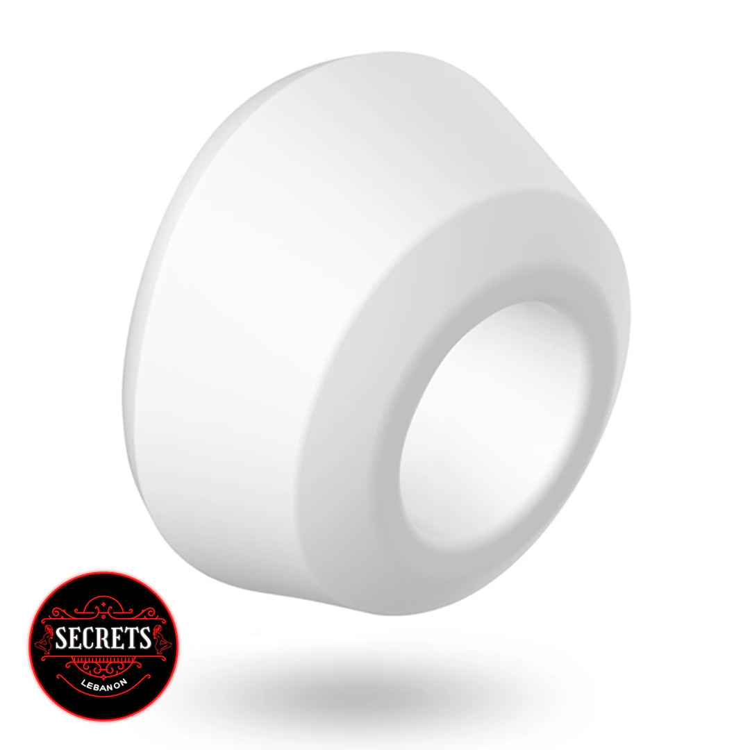 Satisfyer Pro 2 Air Pulse Stimulator white silicone head angled on white background