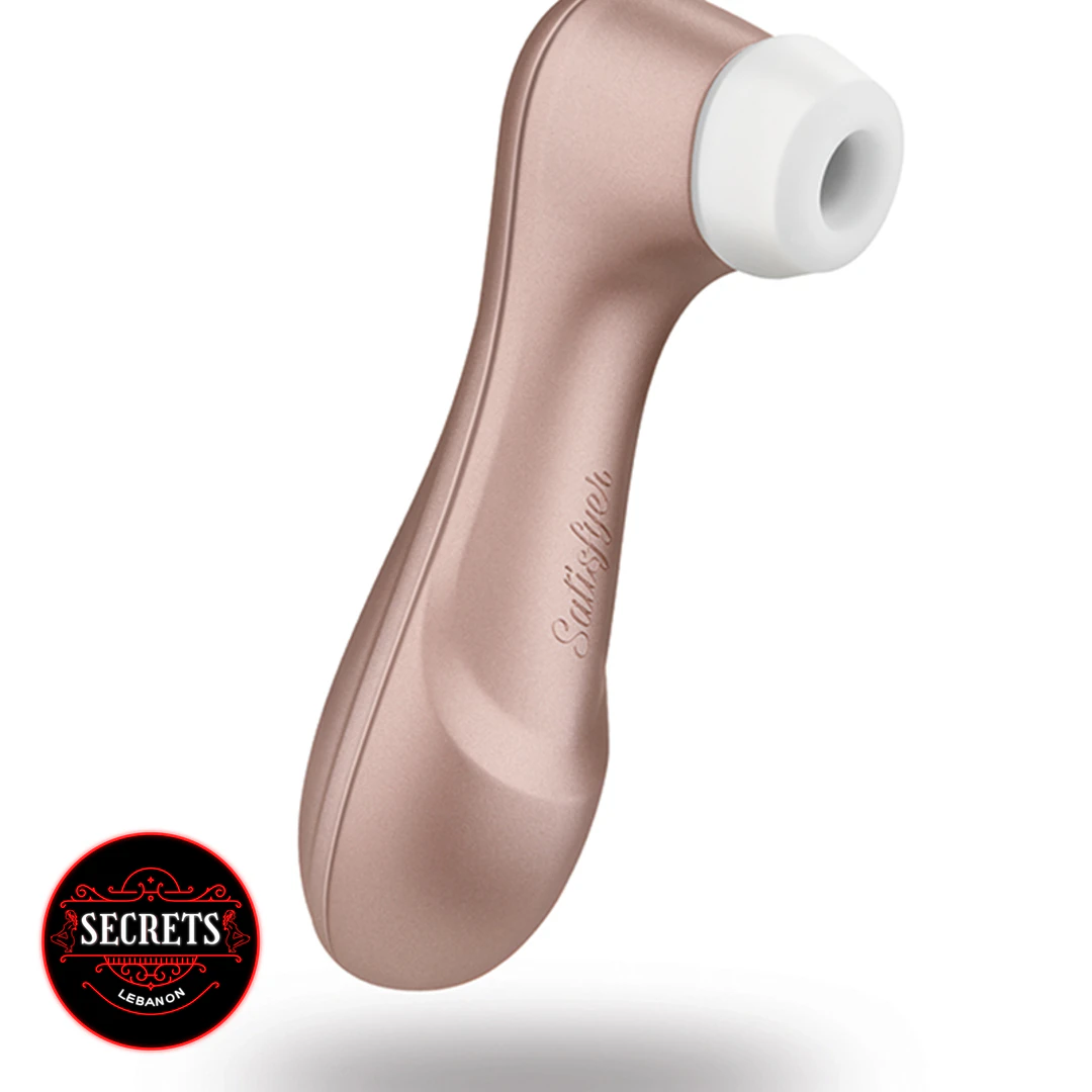 Satisfyer Pro 2 Air Pulse Stimulator in rose gold with white nozzle