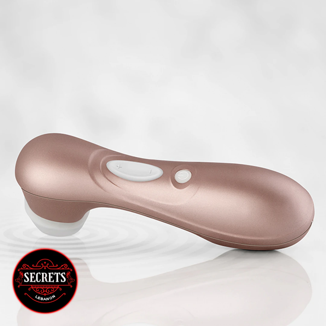 Satisfyer Pro 2 Air Pulse Stimulator in rose gold lying sideways