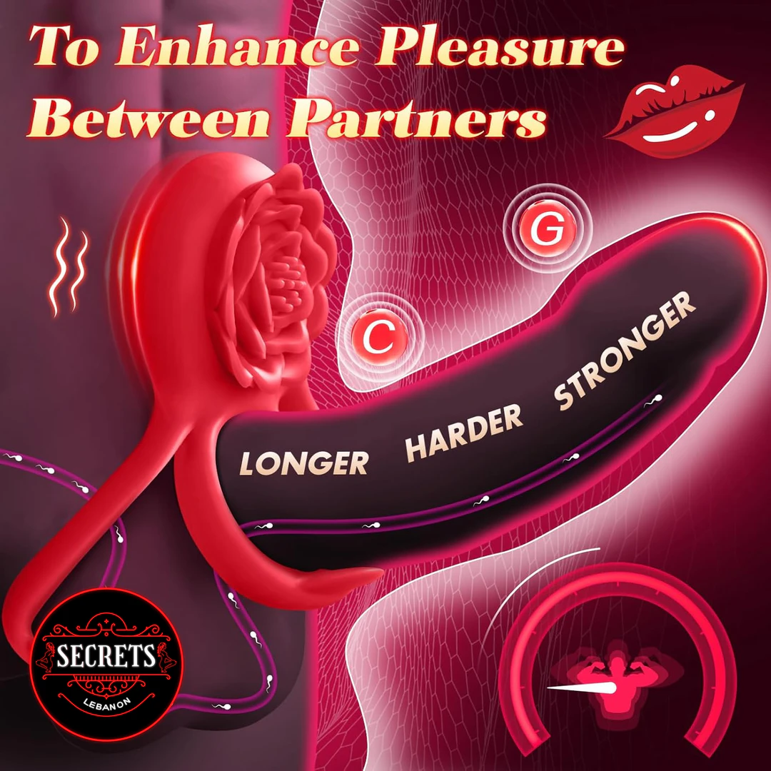 Silicone Rose Clitoral Cock Ring