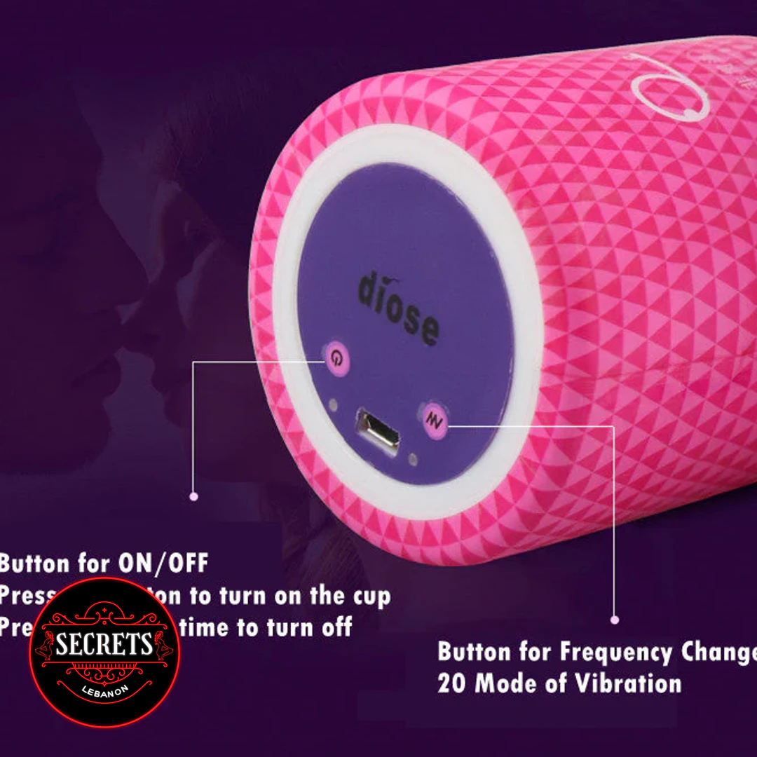 Snail Cup Vibrating Stroker base close-up showing pink textured body and USB port