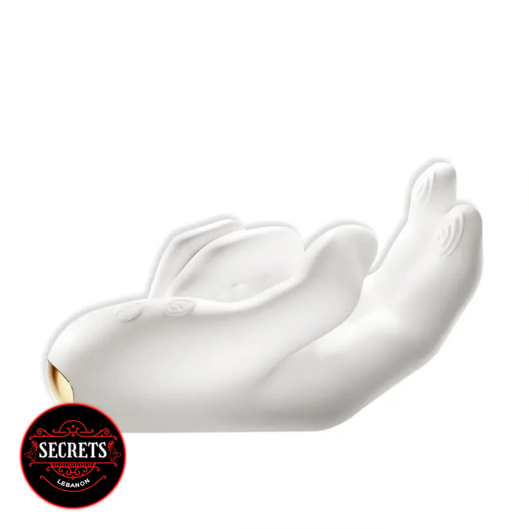 Squirt King Dual G Spot Vibrator in white silicone with rabbit-ear stimulator