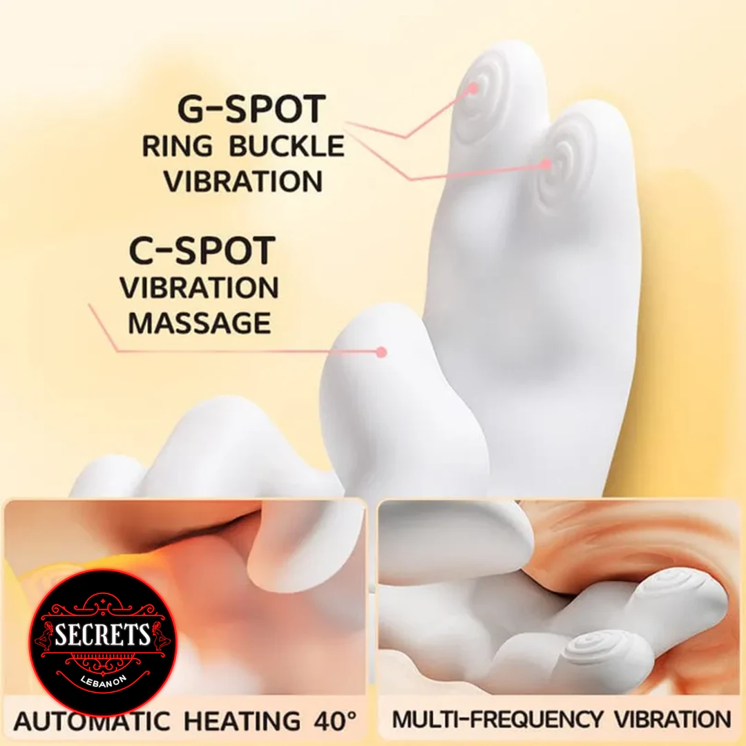Squirt King Dual G Spot Vibrator white silicone with G-spot and C-spot labels