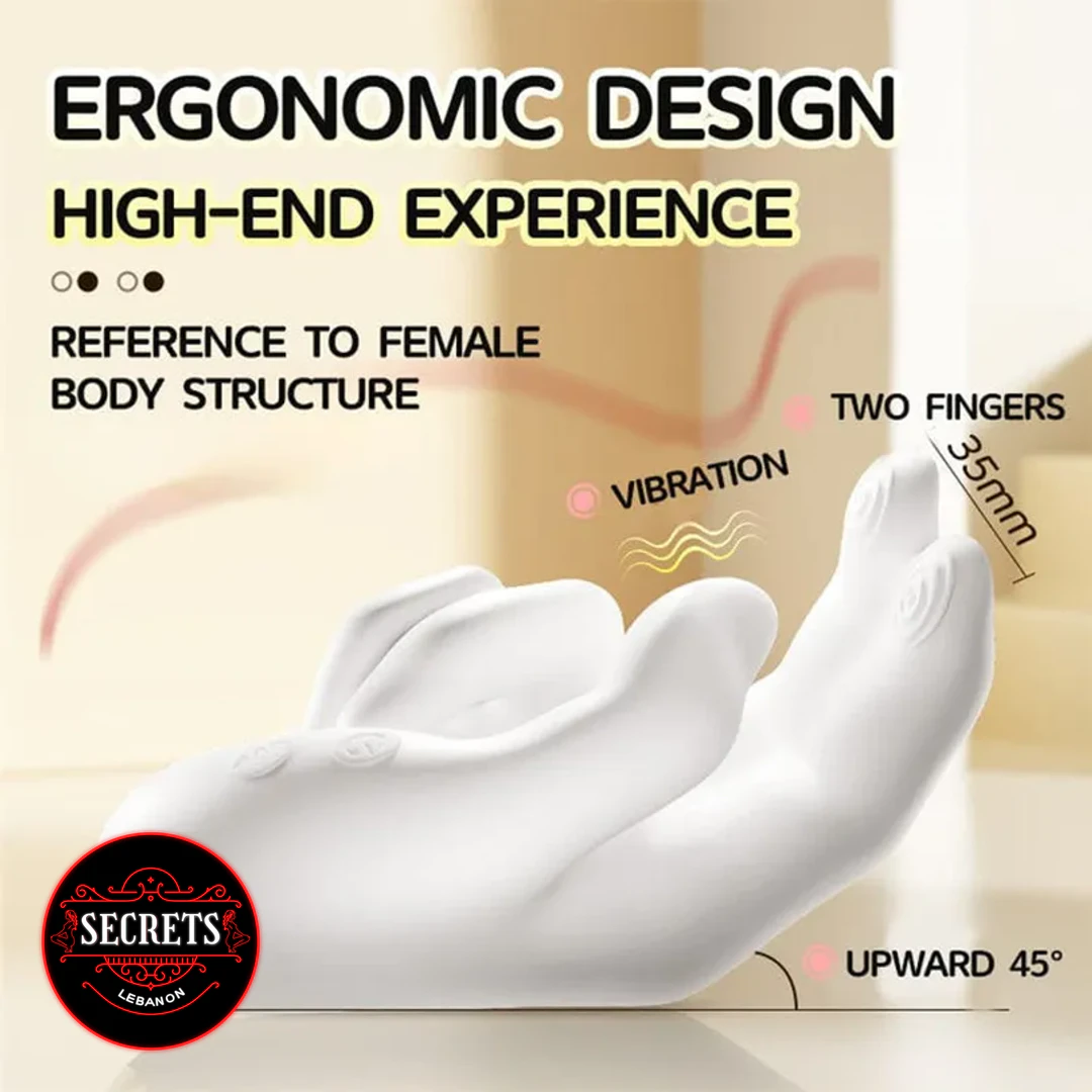 Squirt King Dual G Spot Vibrator white ergonomic two-finger vibrating design