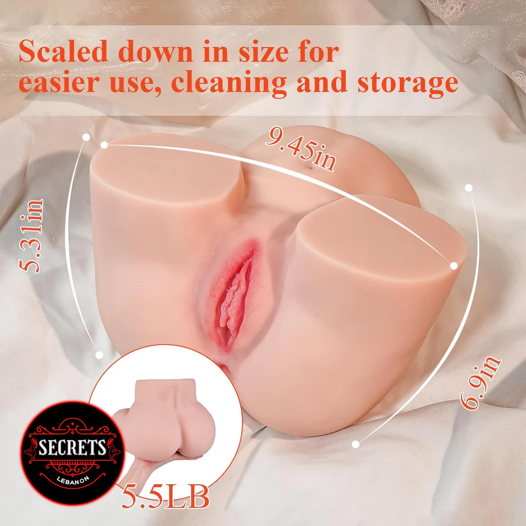 TightGrip Compact Sex Doll flesh-tone with dimensions 9.45x6.9x5.31in 5.5LB