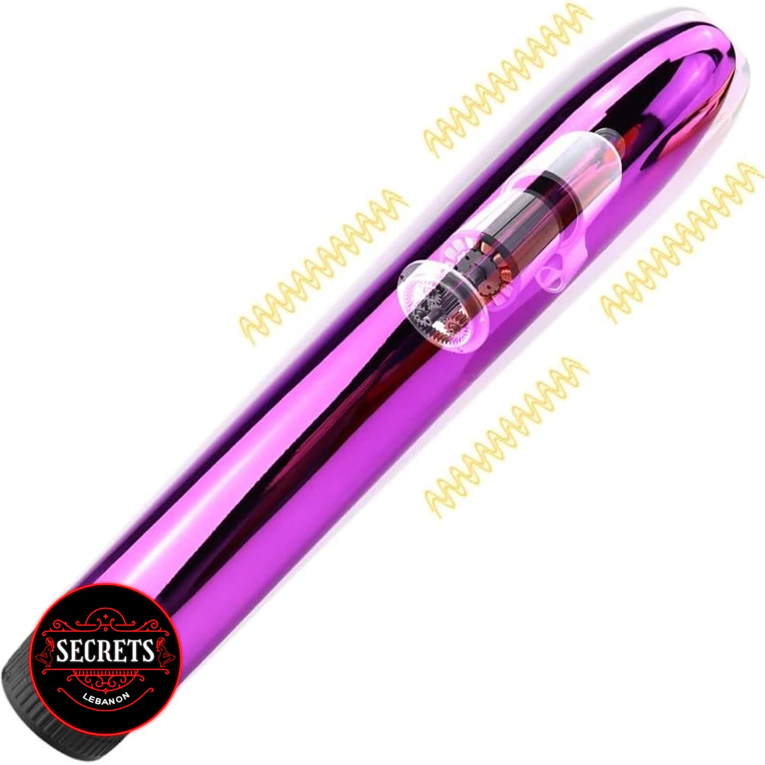 10 Modes Glossy Bullet Vibrator in shiny purple with visible motor inside