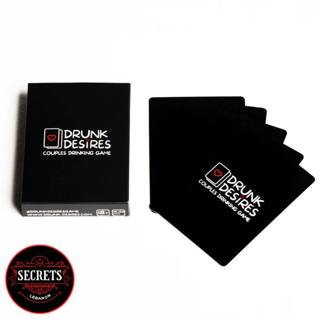 After Dark Couples Drinking Game black card deck and box displayed on white background