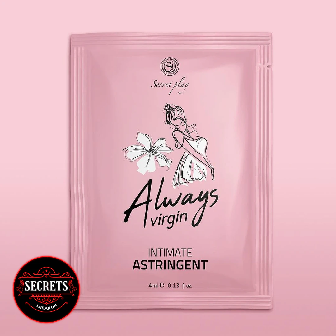 Always Virgin Intimate Tightening Gel single-use pink sachet packet front view