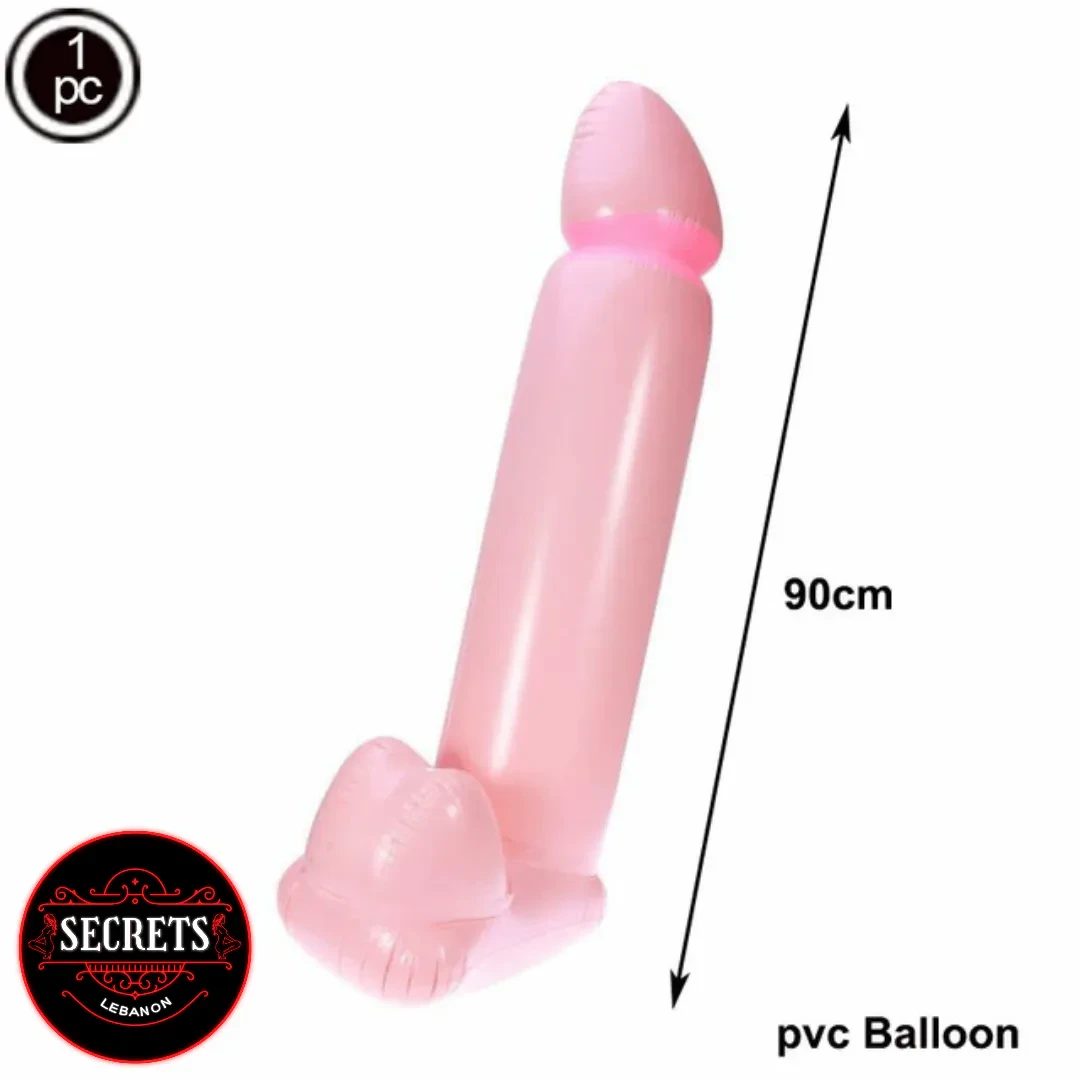 Bachelorette Party Penis Balloon inflatable pink PVC 90cm on white background