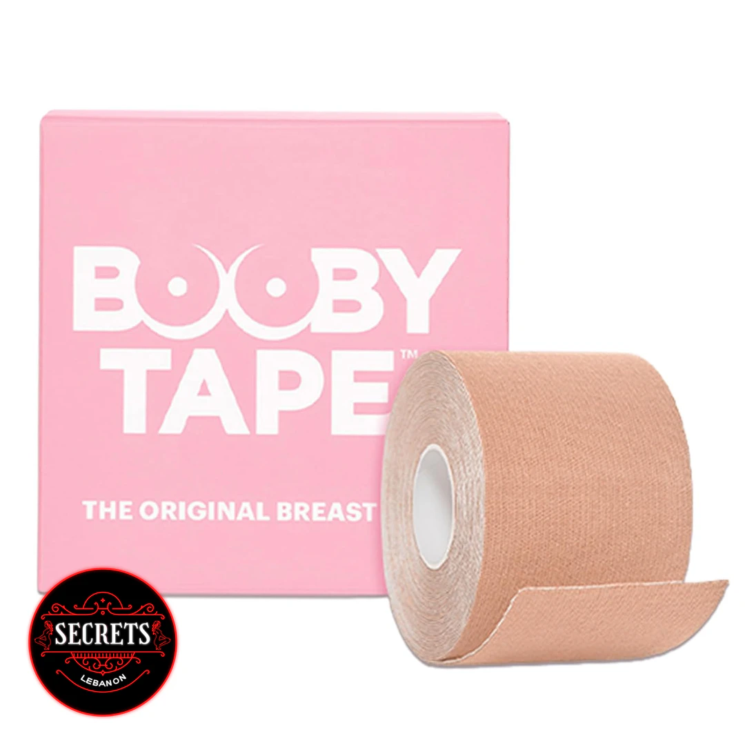 Booby Tape Original Breast Lift Roll beside pink branded box