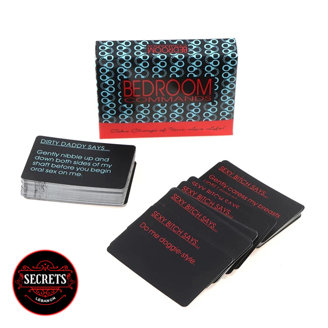 Dirty Dare Couples Command Set black cards fanned beside box packaging