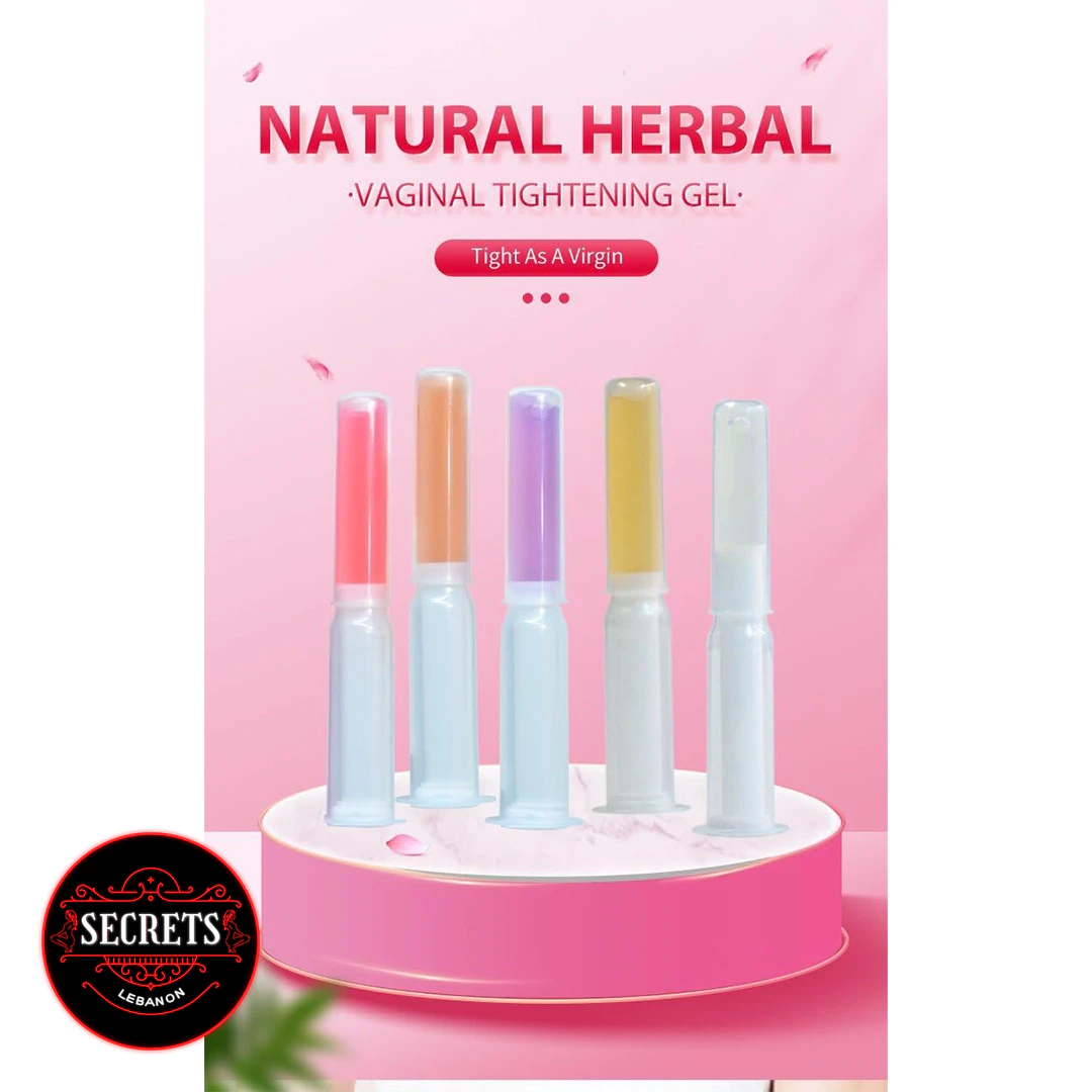 FlexiBloom Vaginal Tightening Gel five applicators in pink purple yellow orange white