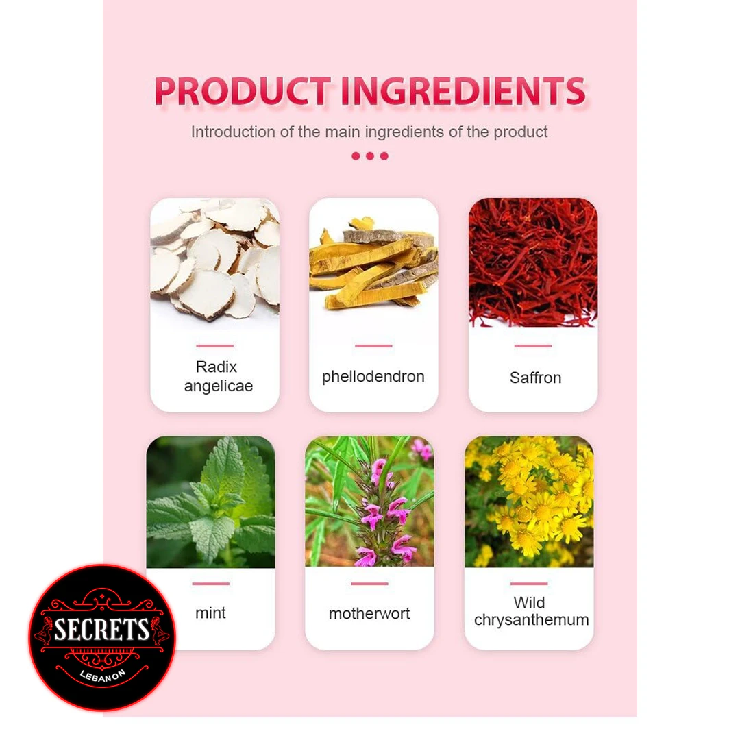 FlexiBloom Vaginal Tightening Gel key natural ingredients including saffron mint and motherwort