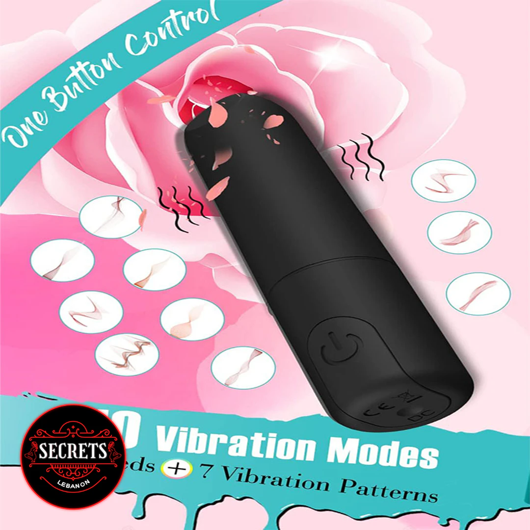Precision Discreet Multi Speed Bullet Vibrator black matte with power button