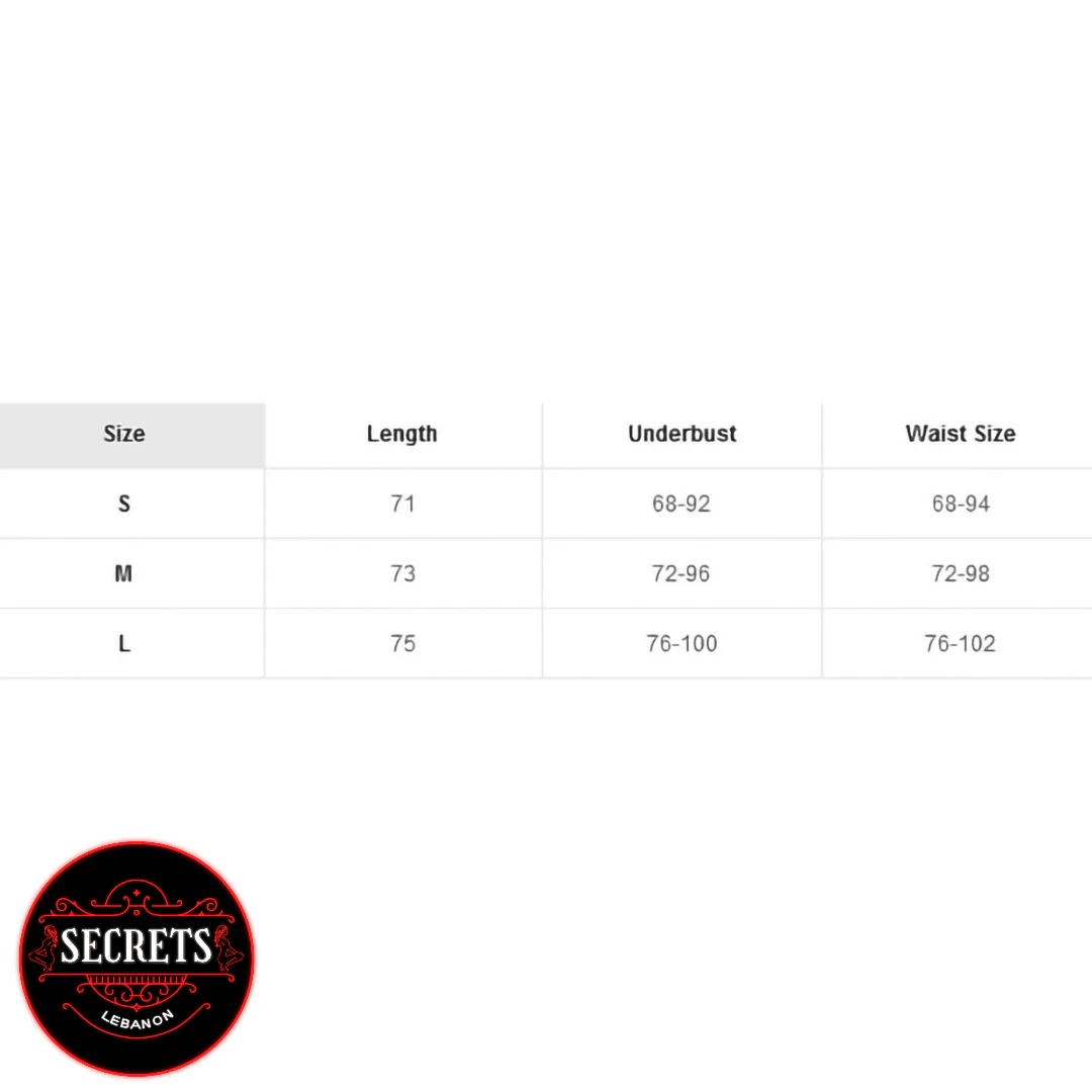 Royal Blue Wet Look Bodycon Dress size chart with S M L measurements