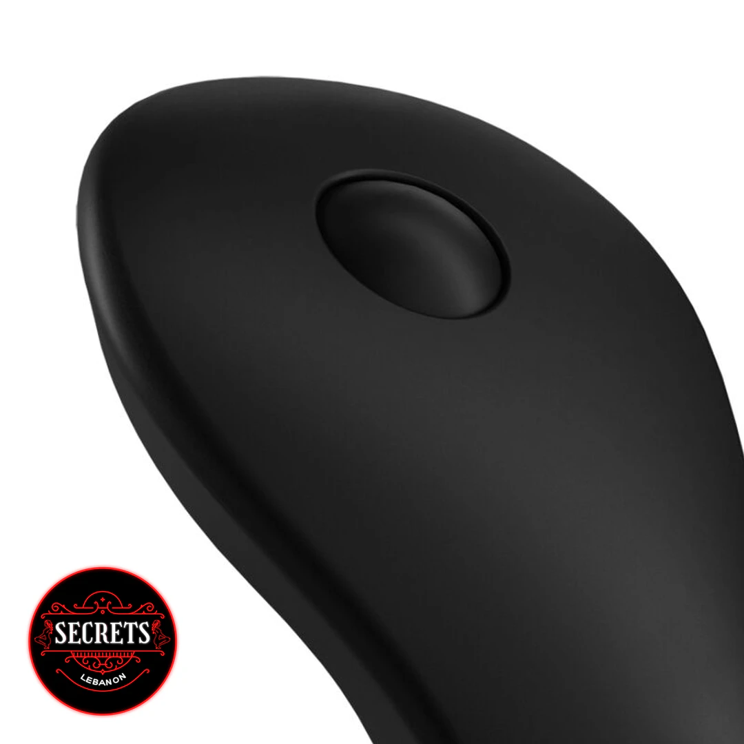Satisfyer Little Secret Bluetooth Panty Vibrator close-up showing black oval button